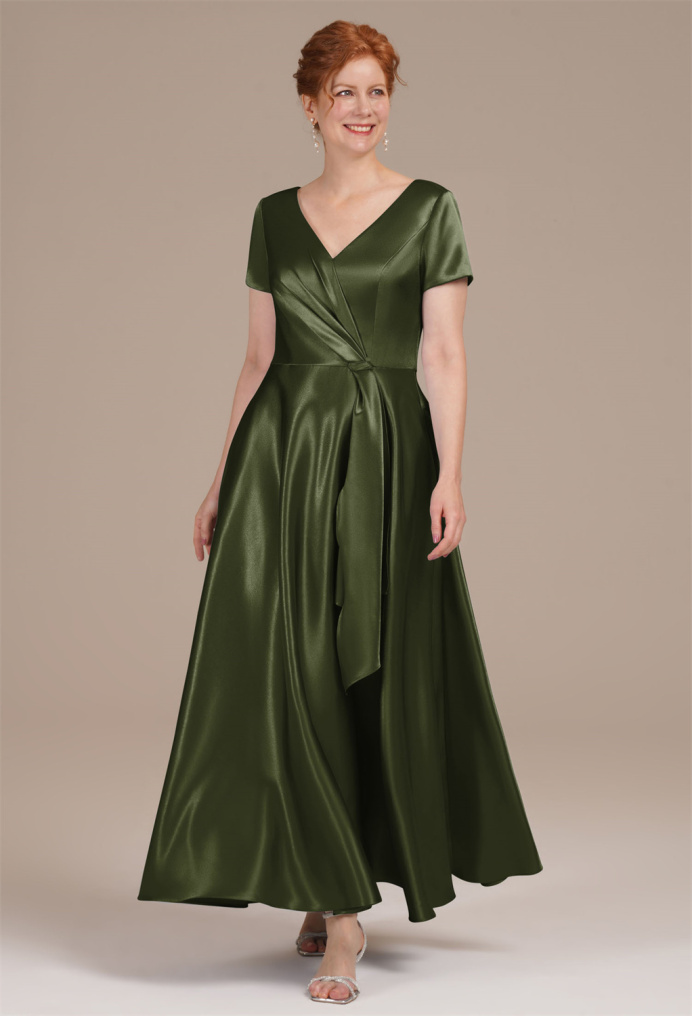 AW Omukama Green Olive  Mother of the Bride Dresses